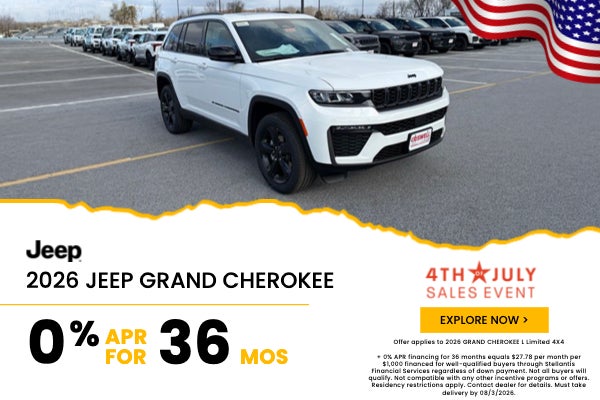 2026 Jeep Grand Cherokee 0% APR for 36 Mos